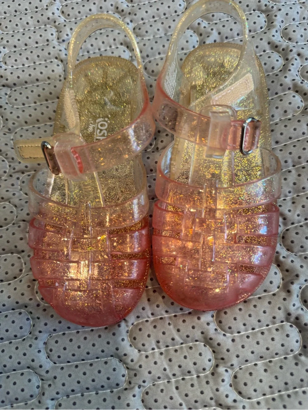 OshKosh B'gosh Pink Glitter Jelly Sandals